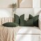 Set of 2 Christmas Dark Green Throw Pillow Covers 18x18 Inch Decorative Couch Pillow Covers Textured Boucle Accent Solid Pillow Cases Soft for Cushion Chair Sofa Bedroom Livingroom Home Decor